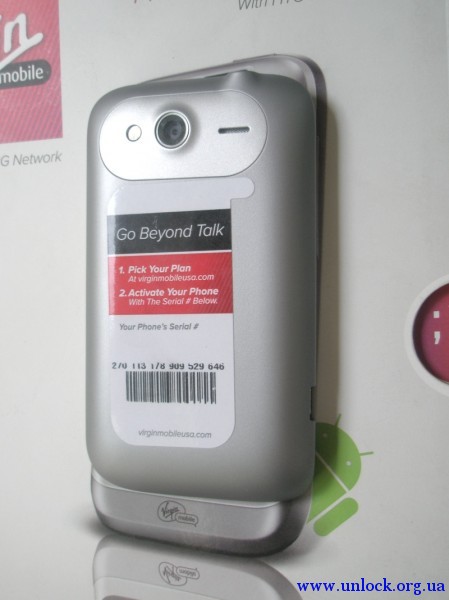 Разблокировка HTC Wildfire S (PG76200) A510c Virgin Mobile 